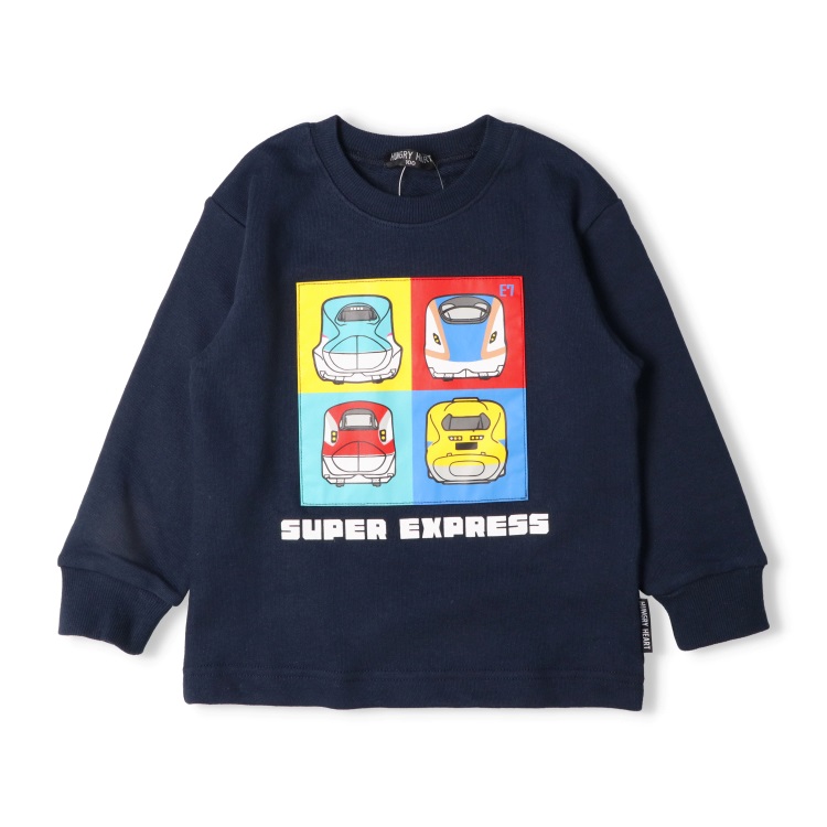 JR新幹線電車プリント裏毛トレーナー トレーナー｜子供服・ベビー服の