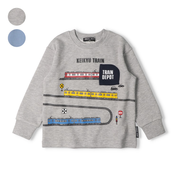 *京急電車トンネルポケット裏毛トレーナー