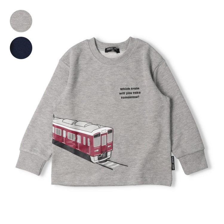 *阪急電車プリント裏毛トレーナー