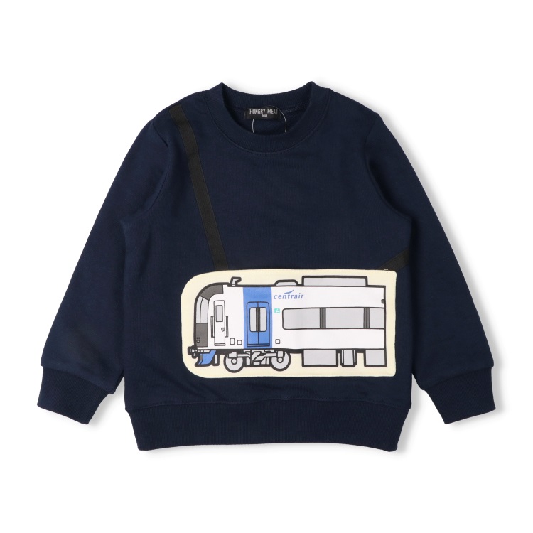 名鉄電車ポシェット風裏毛トレーナー トレーナー｜子供服・ベビー服の