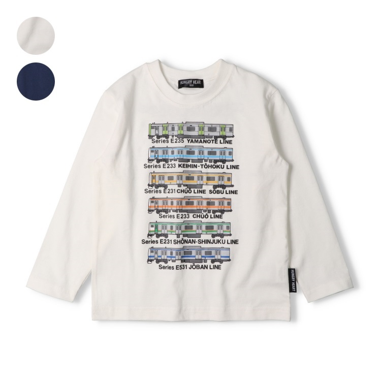 *【WEB限定】JR在来線電車横並び長袖Tシャツ