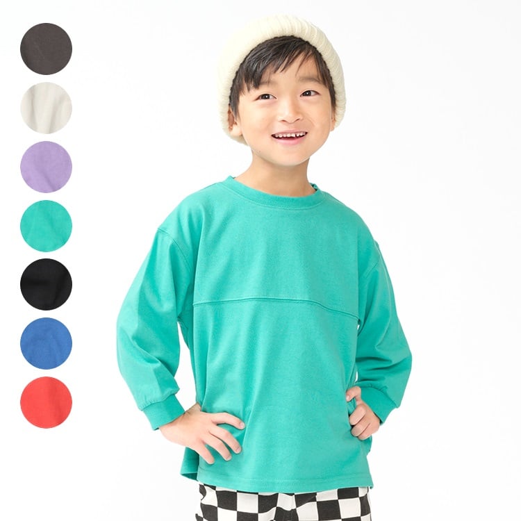 コットンルーズ長袖Tシャツ