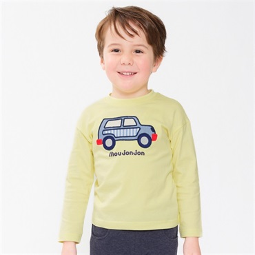 車アップリケ長袖Tシャツ 長袖Tシャツ｜子供服・ベビー服の通販は