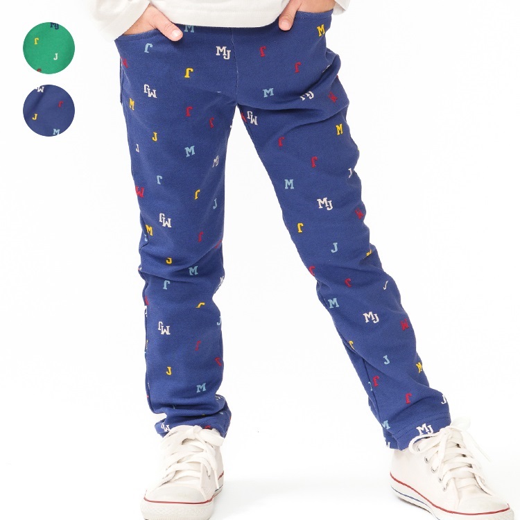 ロゴ総柄フライスロングパンツ