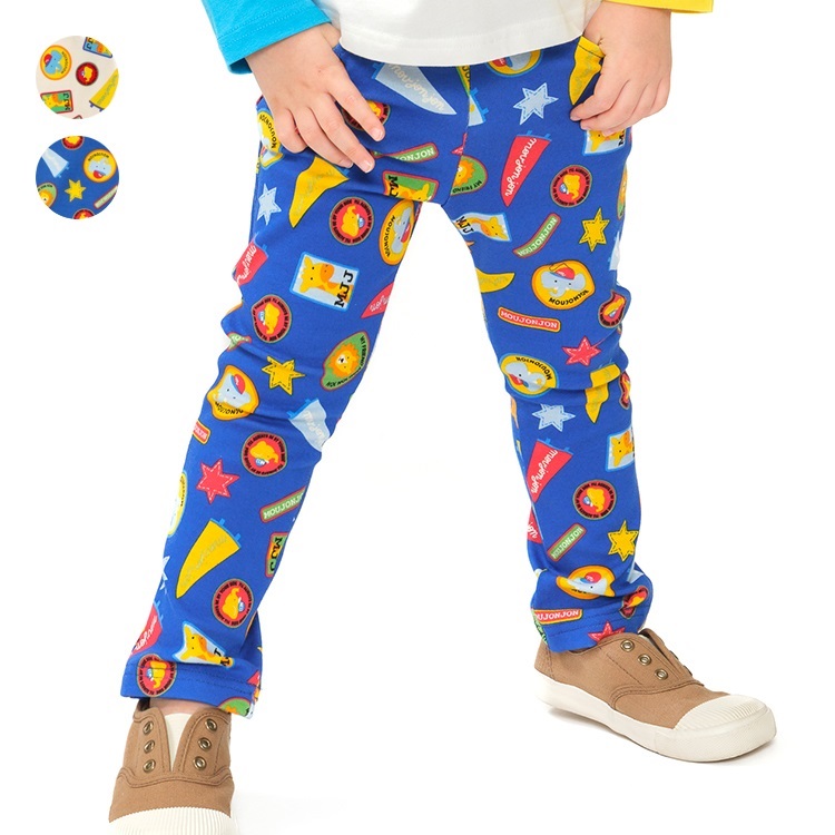 *ワッペン総柄フライスロングパンツ