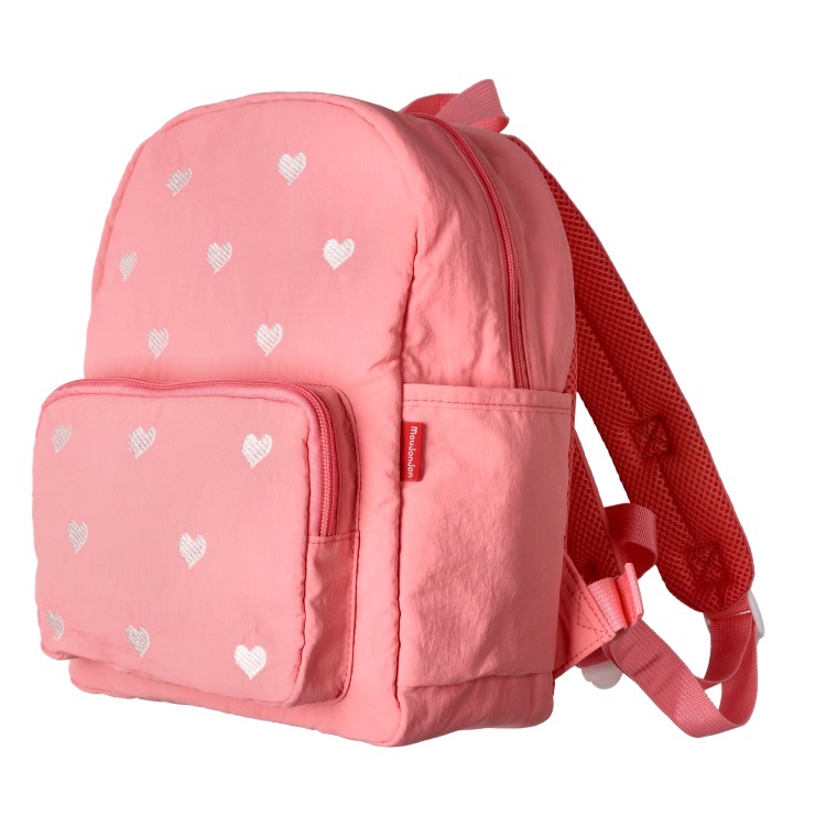 *刺繍ナイロンリュック(ピンク-L)