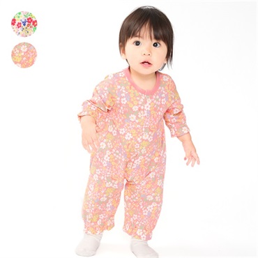 花柄長袖ロンパース・Tオール カバーオール｜子供服・ベビー服の通販は