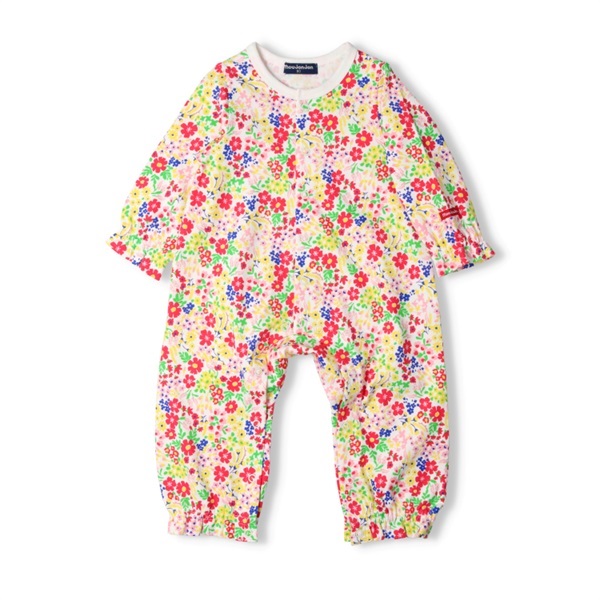 花柄長袖ロンパース・Tオール カバーオール｜子供服・ベビー服の通販は