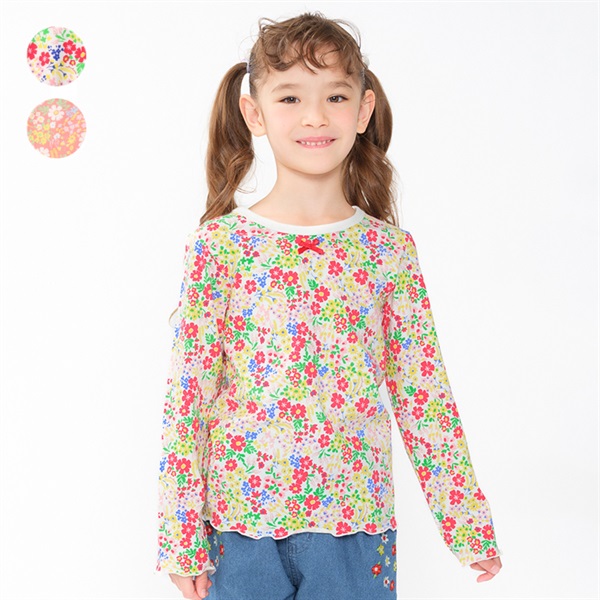 小花総柄長袖Tシャツ・ロンT 長袖Tシャツ｜子供服・ベビー服の通販は 