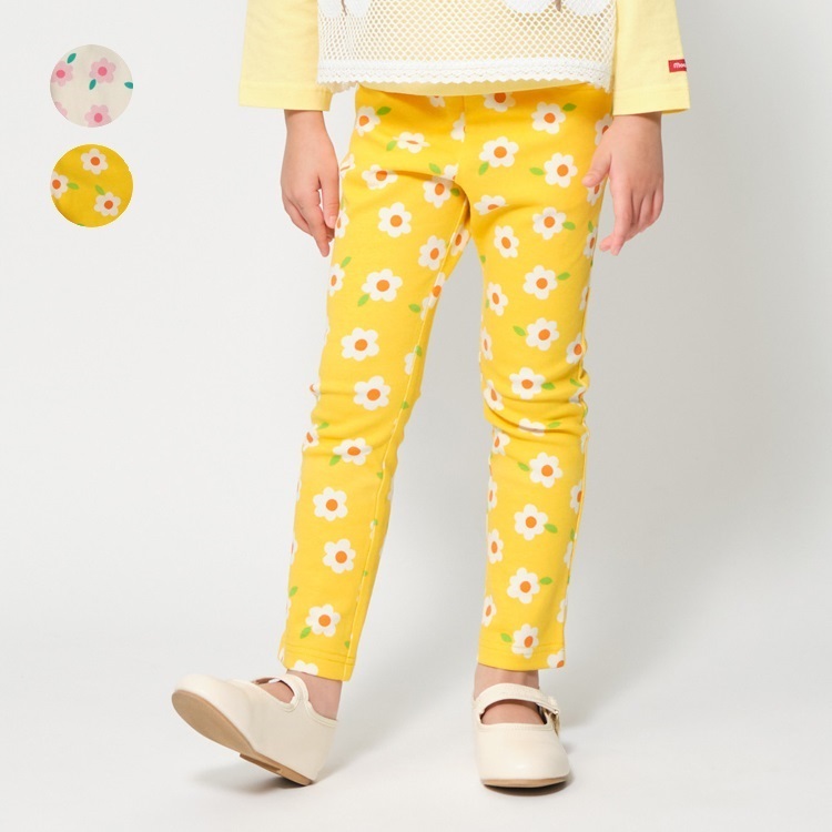 お花総柄フライスロングパンツ