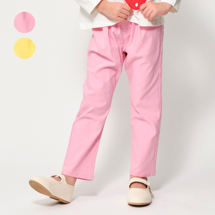 いちご刺繍ツイルロングパンツ