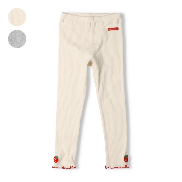 いちご刺繍ロングレギンス