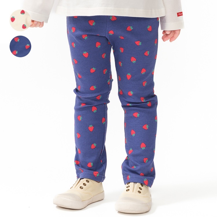 いちご柄フライスロングパンツ