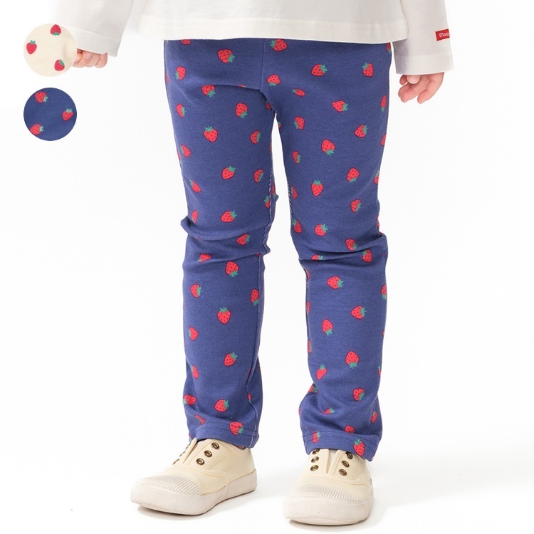 いちご柄フライスロングパンツ