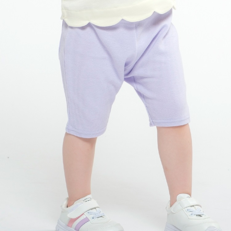 リップルフライスサルエルハーフパンツ(ラベンダー-130cm)