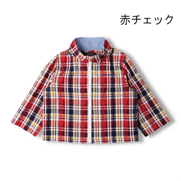 マドラスチェックジャケット・ブルゾン ジャケット｜子供服・ベビー服