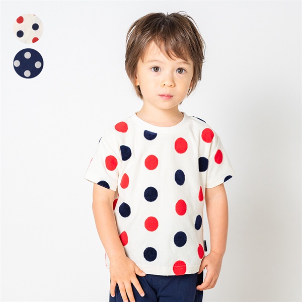 水玉ジャガード半袖Tシャツ 半袖Tシャツ｜子供服・ベビー服の通販は