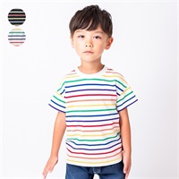 カラフルボーダー半袖Tシャツ