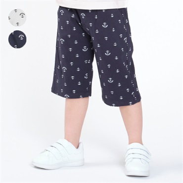 アンカー総柄ワッシャー6分丈ハーフパンツ ハーフ・ショートパンツ