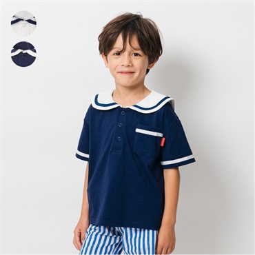 セーラー衿半袖Tシャツ