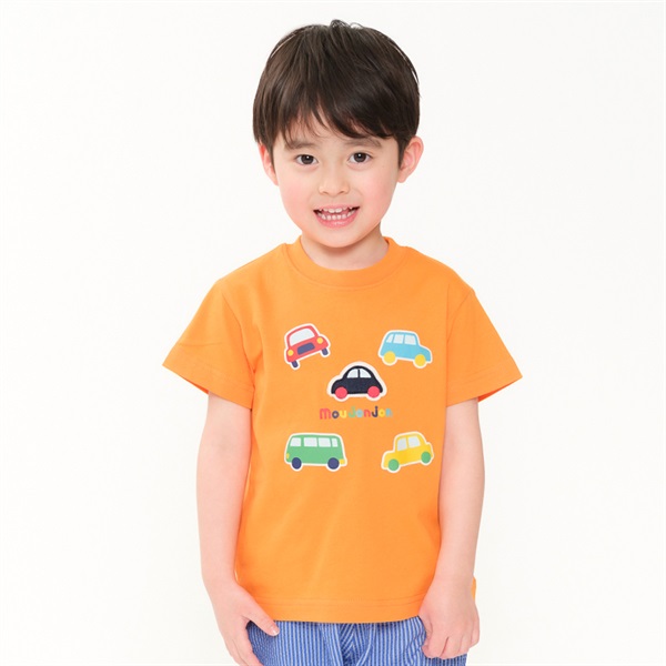 車アップリケプリント半袖Tシャツ 半袖Tシャツ｜子供服・ベビー服の