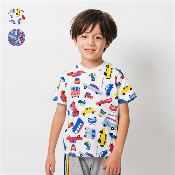 車総柄プリント半袖Tシャツ 半袖Tシャツ｜子供服・ベビー服の通販は