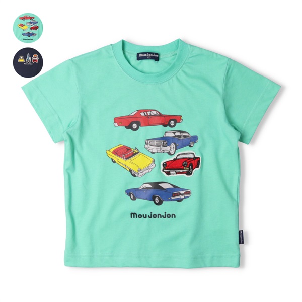 車デザイン半袖Tシャツ