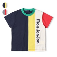 ロゴプリント切替半袖Tシャツ