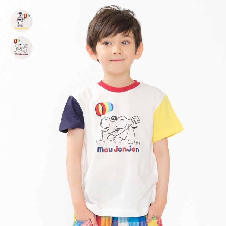 *くま・ぞうプリント半袖Tシャツ