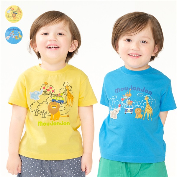 動物プリント半袖Tシャツ