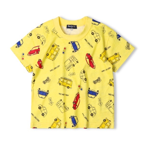 *総柄半袖Tシャツ(イエロー-90cm)