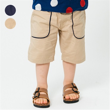 無地ダンプ６分丈ハーフパンツ