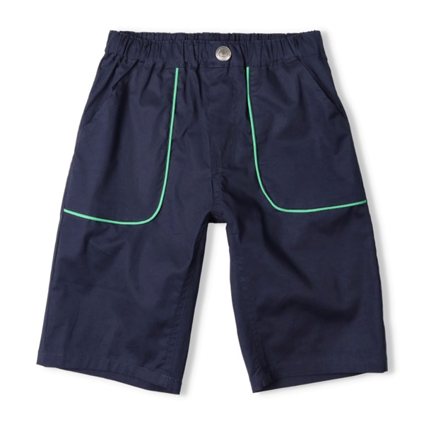 無地ダンプ６分丈ハーフパンツ(ネイビー-130cm)