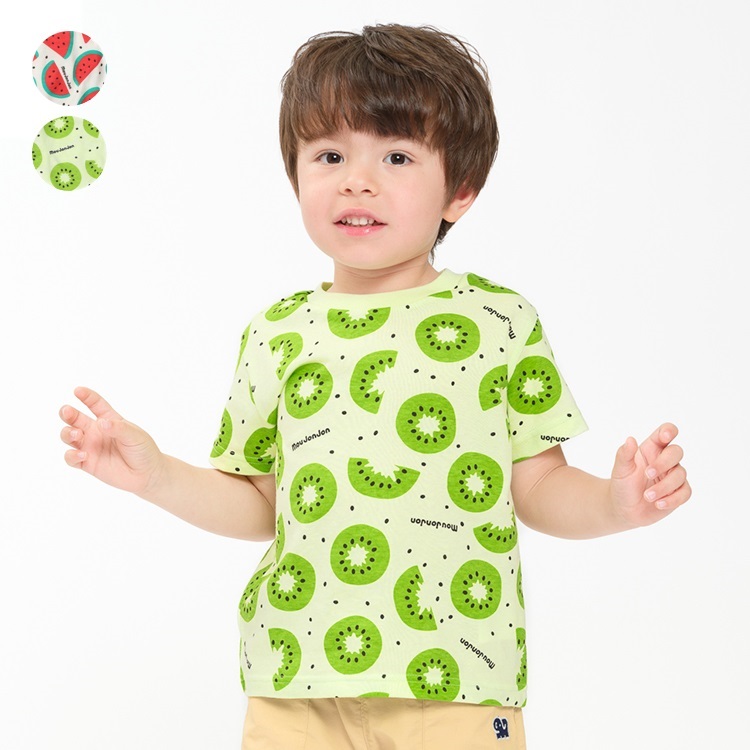 スイカ・キウイフルーツ総柄半袖Tシャツ 半袖Tシャツ｜子供服