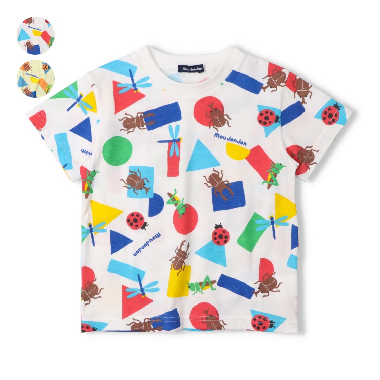 昆虫総柄半袖Tシャツ