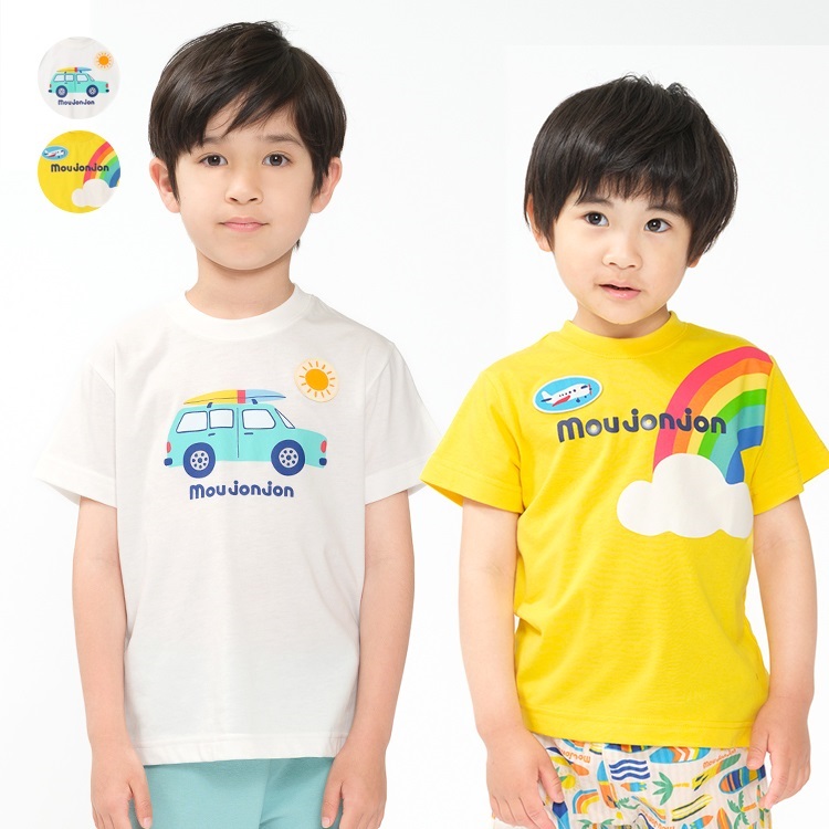 【接触冷感】車・飛行機デザイン半袖Tシャツ