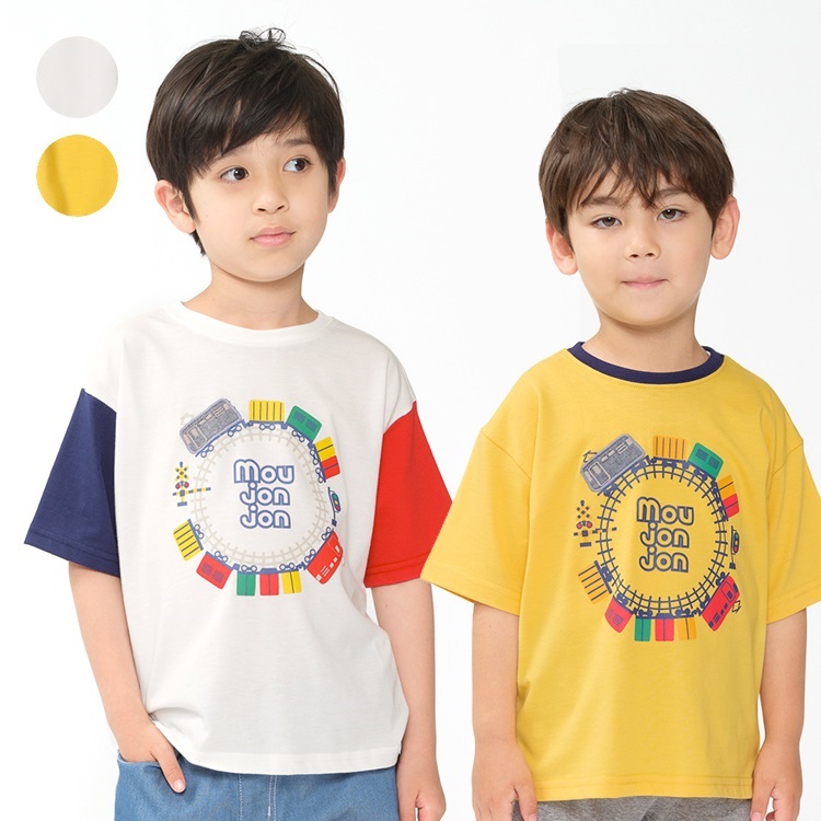 【WEB限定】電車アップリケ付半袖Tシャツ
