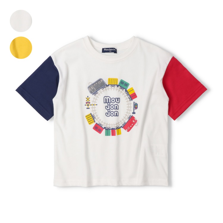 【WEB限定】電車アップリケ付半袖Tシャツ