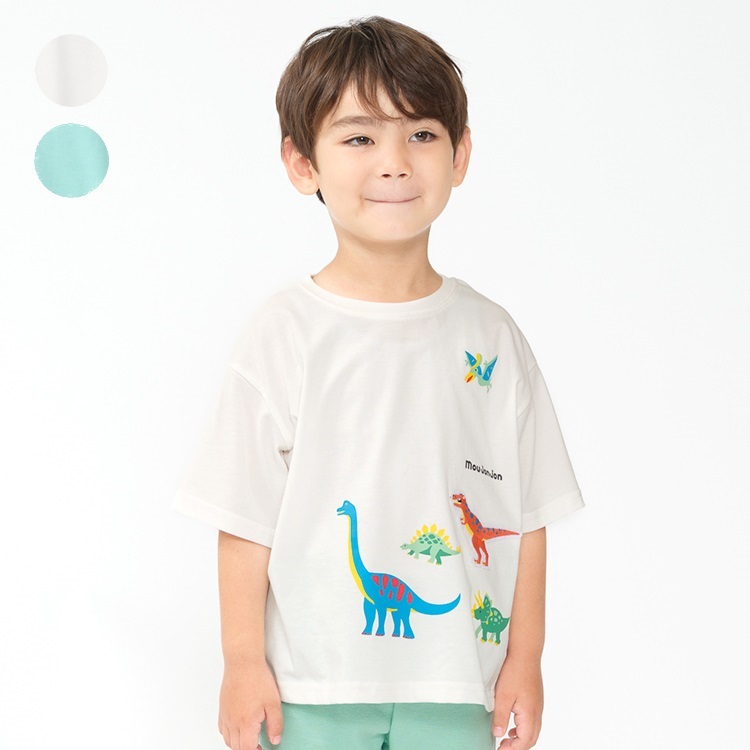 *【WEB限定】恐竜ワッペン半袖Tシャツ