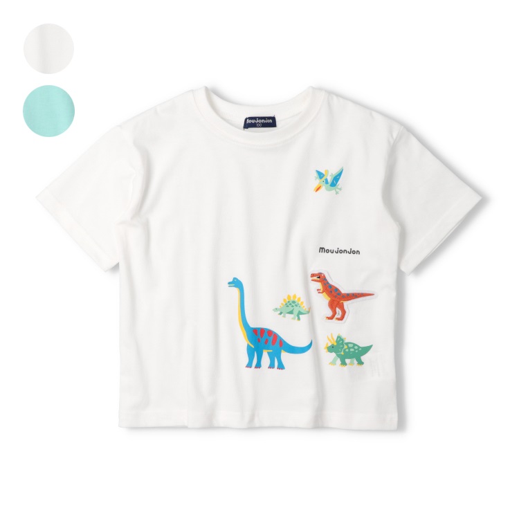 【WEB限定】恐竜ワッペン半袖Tシャツ