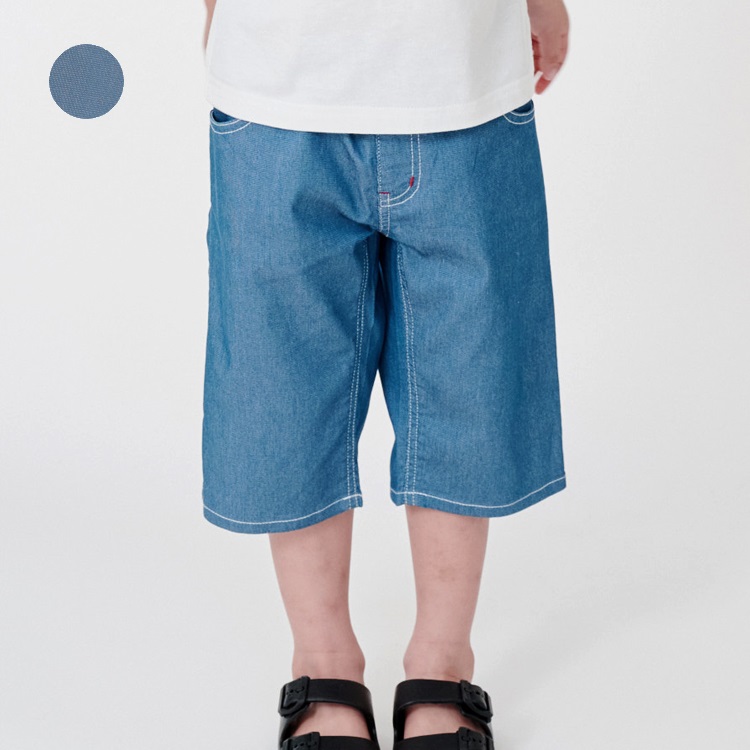 【接触冷感】メッシュツイル6分丈ハーフパンツ