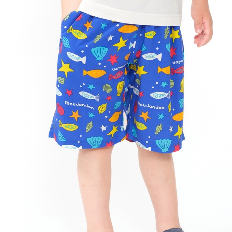 お魚柄レーヨン5分ハーフパンツ ハーフ・ショートパンツ｜子供服