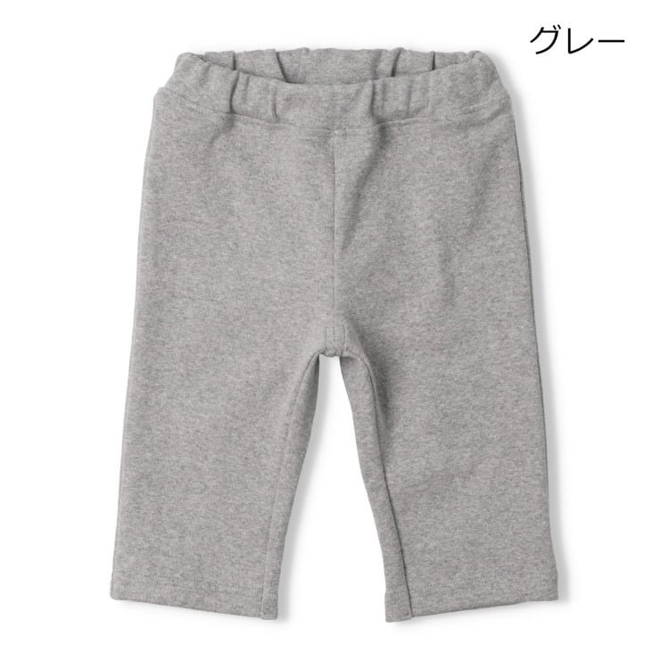 【WEB限定】スパンフライス6分丈ハーフパンツ(グレー-100cm)