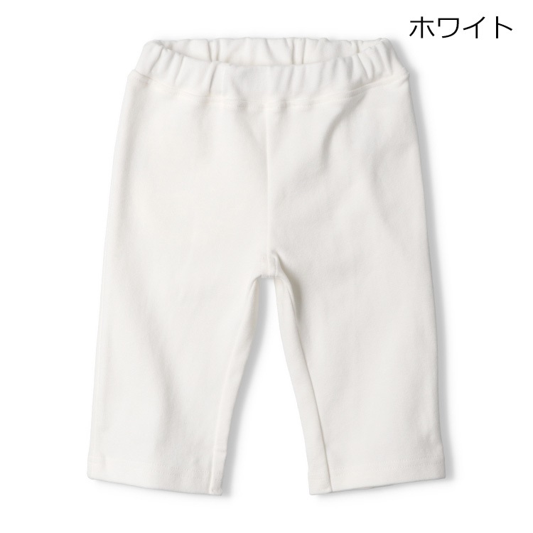 *【WEB限定】スパンフライス6分丈ハーフパンツ(ホワイト-80cm)