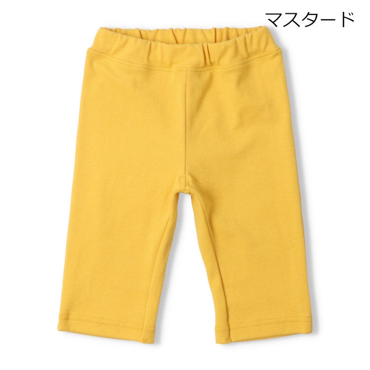 【WEB限定】スパンフライス6分丈ハーフパンツ(マスタード-120cm)