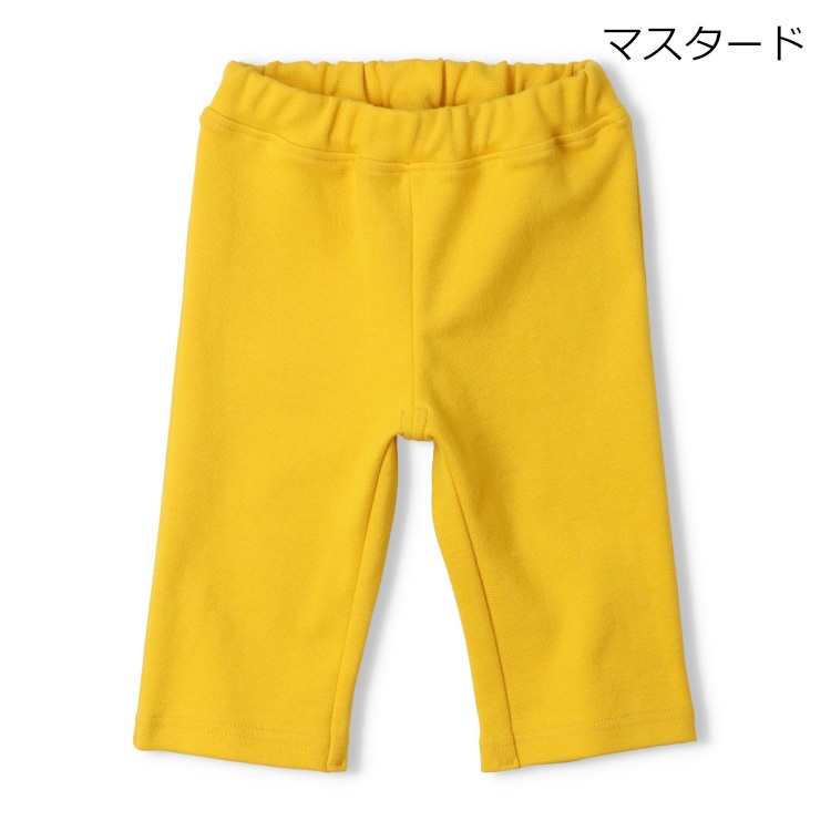 *【WEB限定】スパンフライス6分丈ハーフパンツ(マスタード-80cm)