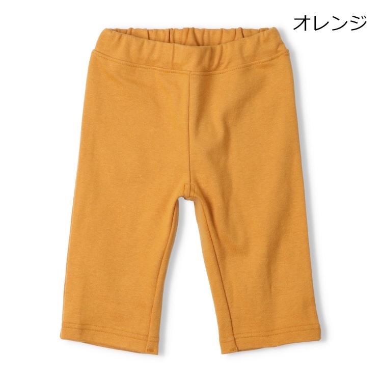 *【WEB限定】スパンフライス6分丈ハーフパンツ(オレンジ-100cm)