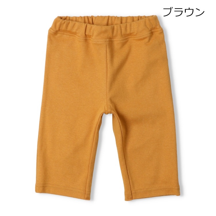 *【WEB限定】スパンフライス6分丈ハーフパンツ(ブラウン-80cm)