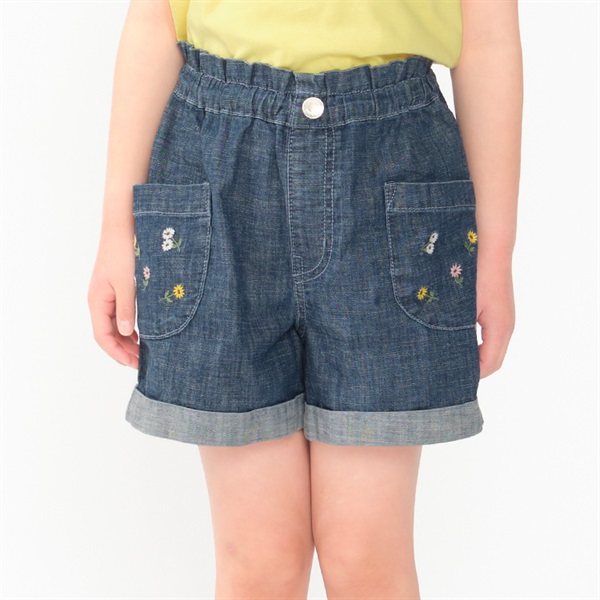 mickey MARC JACOBS 花柄刺繍デニムショートパンツ 25 ハートと花がえらべる 刺繍 デニム ショートパンツ | 子供服の通販