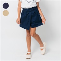 リボン付き3分丈スカートショートパンツ